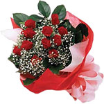  Kayseri çiçek online çiçek gönderme sipariş  KIRMIZI AMBALAJ BUKETINDE 12 ADET GÜL