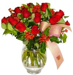  Kayseri çiçek internetten çiçek siparişi  11 adet kirmizi gül  cam aranjman halinde