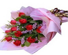 11 adet kirmizi güllerden görsel buket  Kayseri çiçek çiçek satışı 