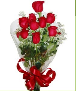 Kayseri çiçek çiçek online çiçek siparişi  10 adet kırmızı gülden görsel buket