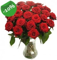 Vazo içerisinde 25 adet kırmızı gül  Kayseri çiçek anneler günü çiçek yolla 