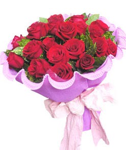 12 adet kırmızı gülden görsel buket  Kayseri çiçek internetten çiçek siparişi 